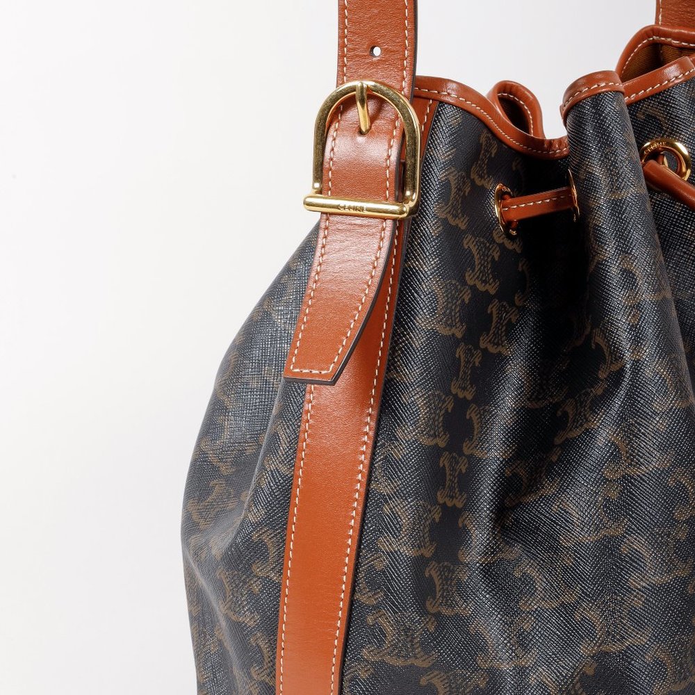 Celine Triomphe Drawstring Bucket Bag - Picture 7 of 15